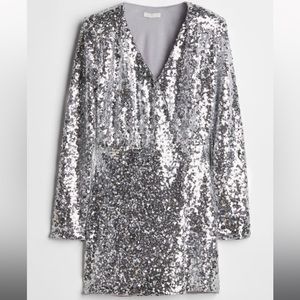 Sequined Wrap Dress